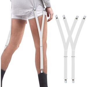 HOLD'EM Shirt Stay for Men Police Military Non Slip Clips - White Y-style